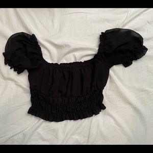 Black crop top